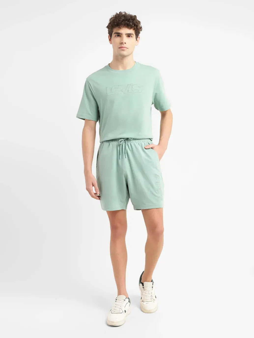 Men's Green Regular Fit Shorts