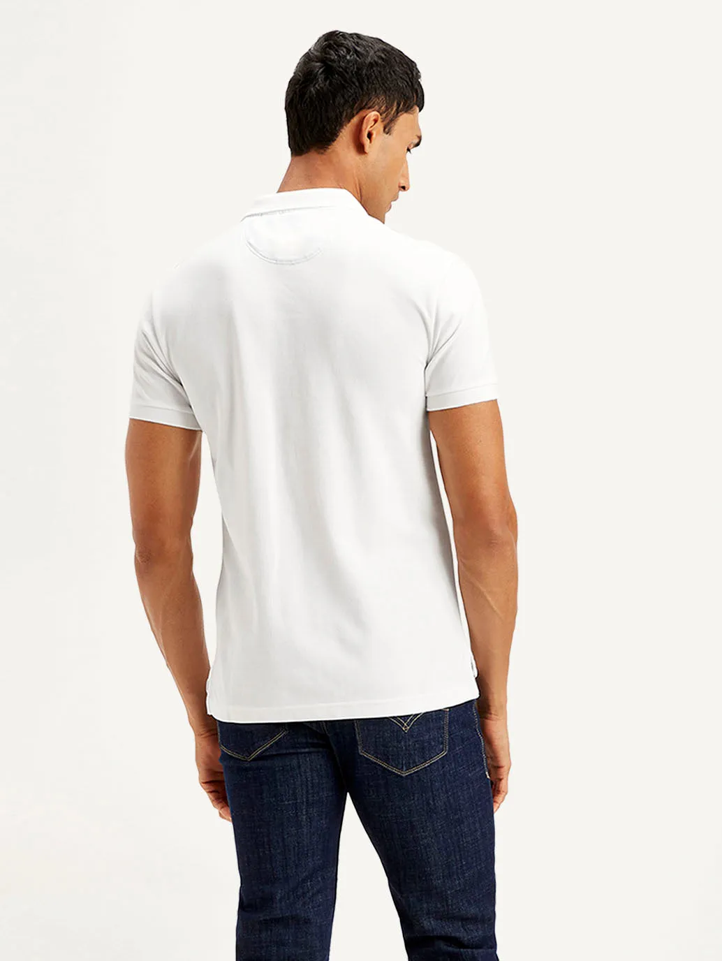 Men's Solid Slim Fit Polo T-shirt