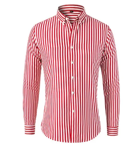 Men’s Striped Shirt – Button-Up – Long Sleeve – Smart Fit – Casual to Business