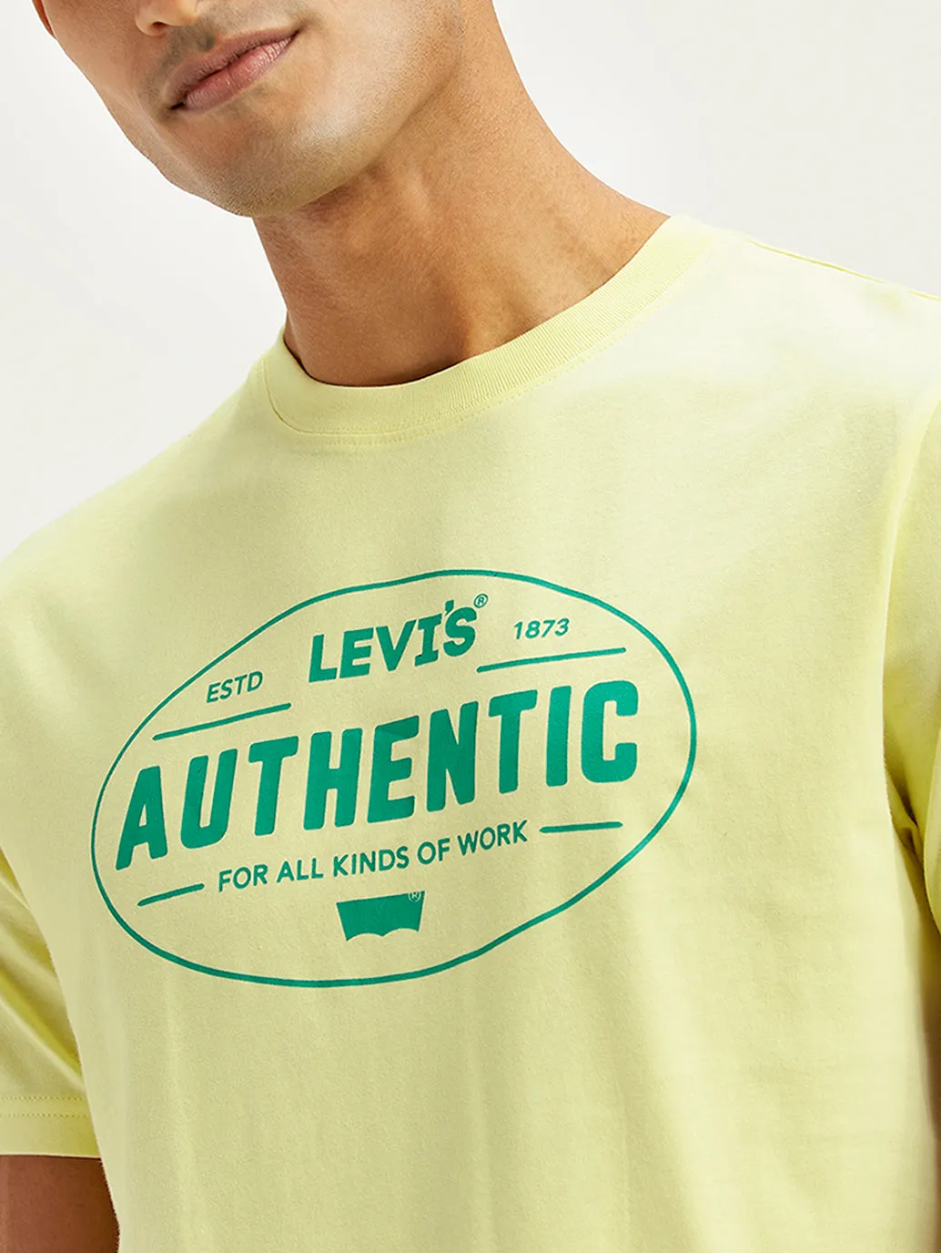 Men's Typographic Print Slim Fit T-Shirt