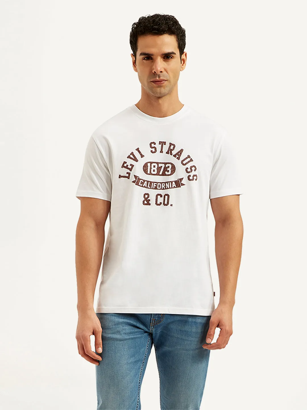 Men's Typographic Print Slim Fit T-Shirt