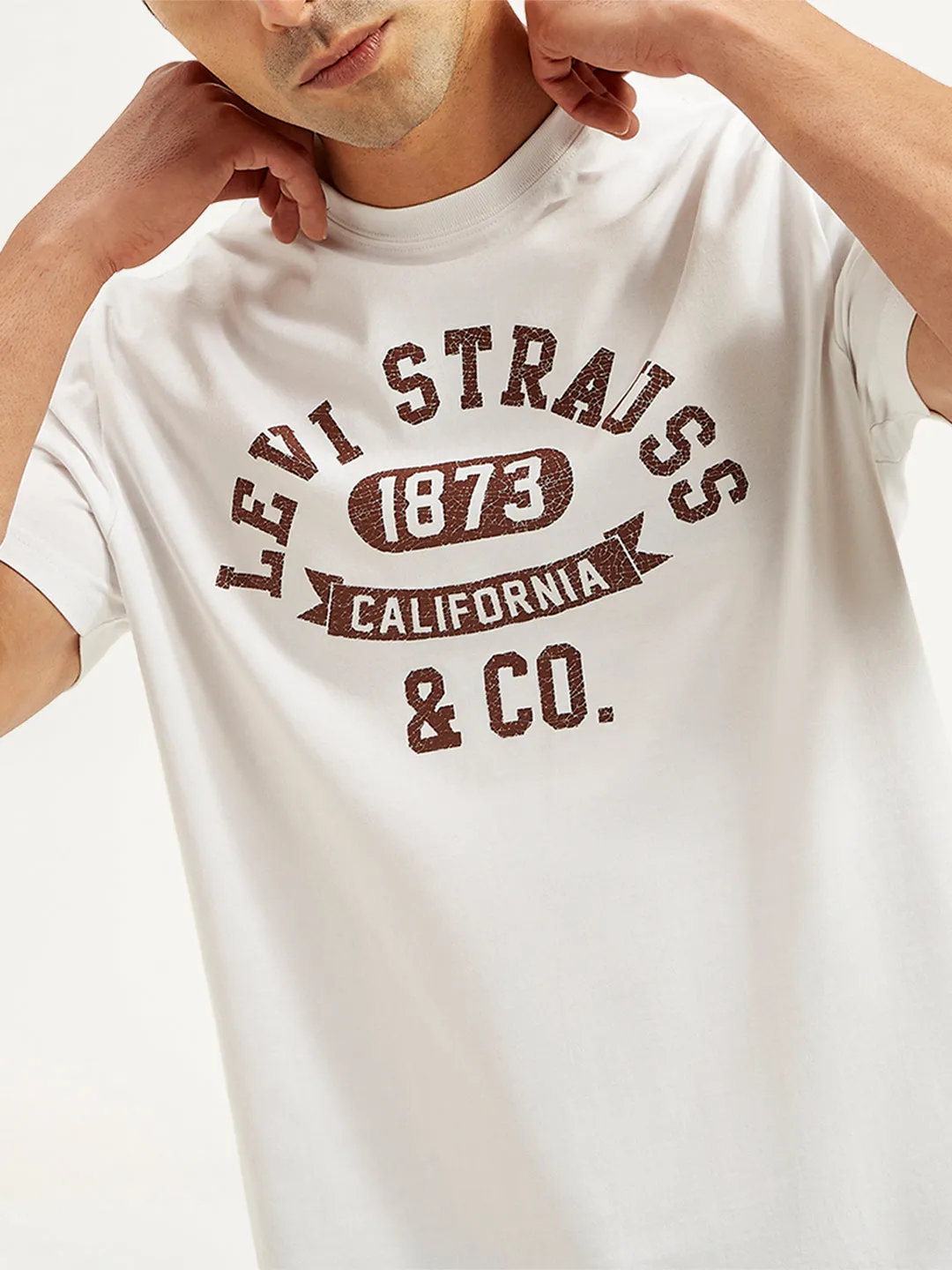 Men's Typographic Print Slim Fit T-Shirt