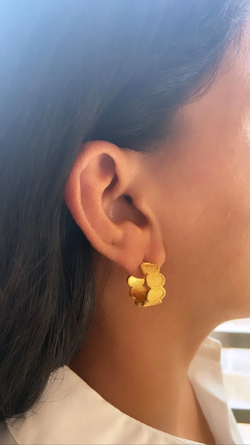 Mini Vintage coin hoops