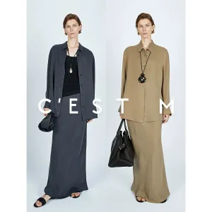 Minimalist Long Shirt and Skirt Set