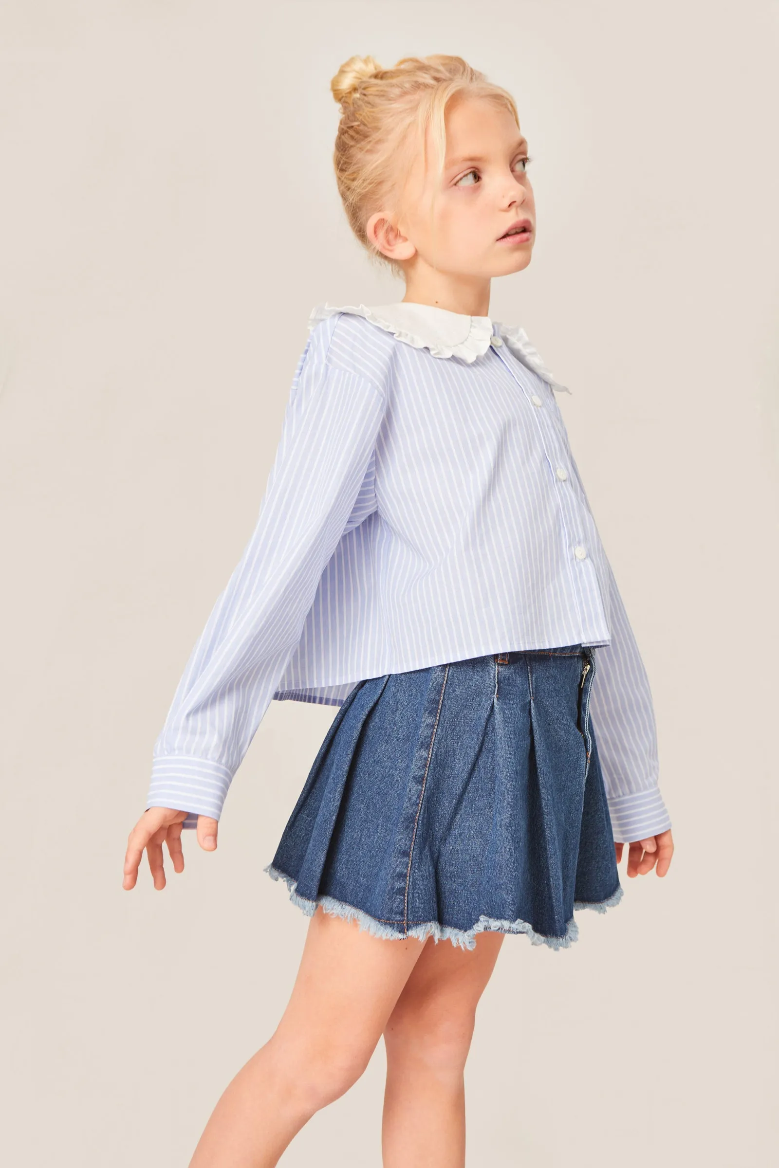 Mipounet Lola Mini Skirt, Denim