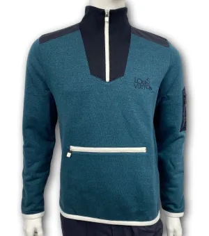 Mix Nylon Half Zip Sweatshirt
