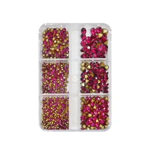 Mix Size 3D Sharp Diamond - 05# Magenta