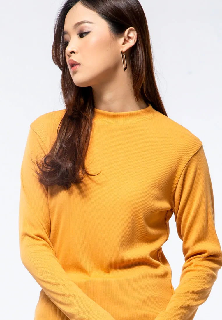 Mock Neck Long Sleeve T-shirt