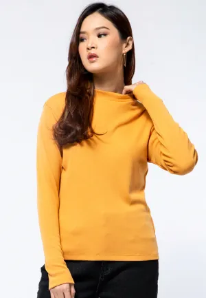 Mock Neck Long Sleeve T-shirt