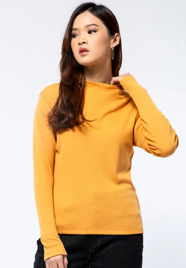 Mock Neck Long Sleeve T-shirt
