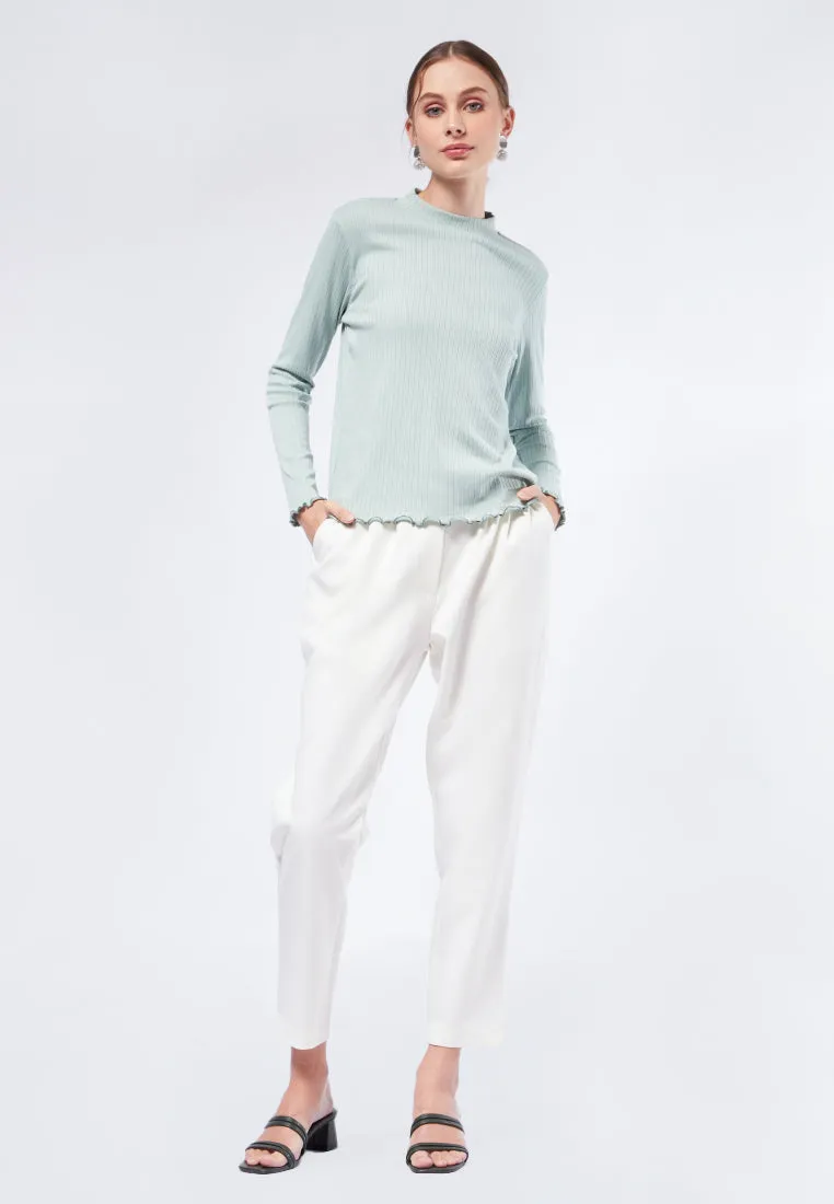 Mock Neck Long Sleeve Top