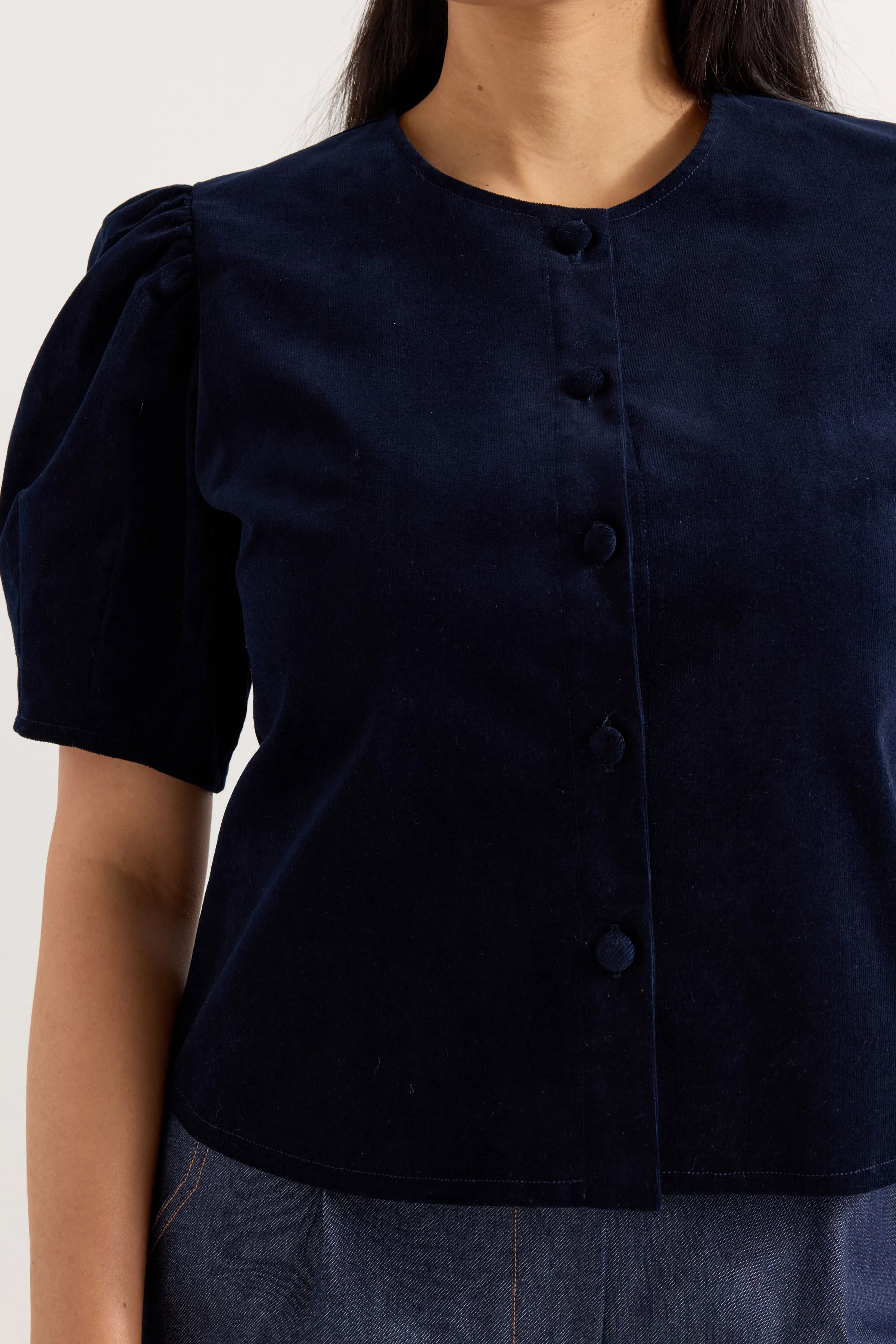 Moonflower Shirt - Navy Cord