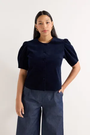 Moonflower Shirt - Navy Cord