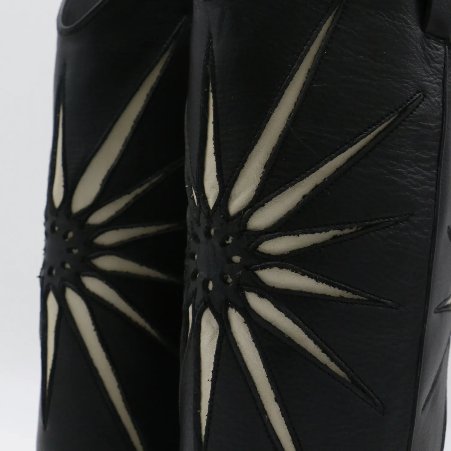 Moonrise western cowboy boots in black leather womens shoes