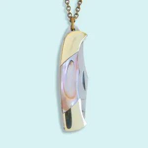Mother of Pearl Knife Necklace