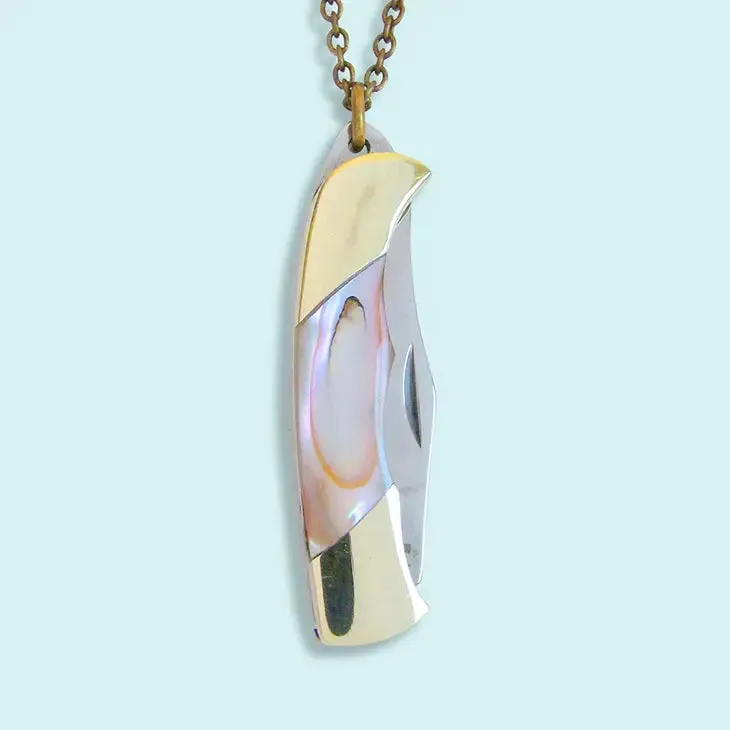 Mother of Pearl Knife Necklace