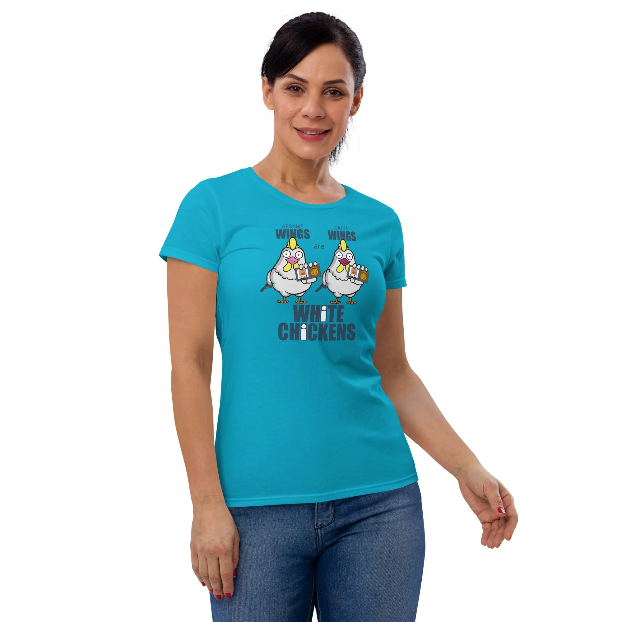 Movie The Food™ "White Chickens" Women's T-Shirt
