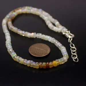 Multi-Color Ethiopian Opal Smooth Rondelle Gemstone Beads 18inches 5.5mm