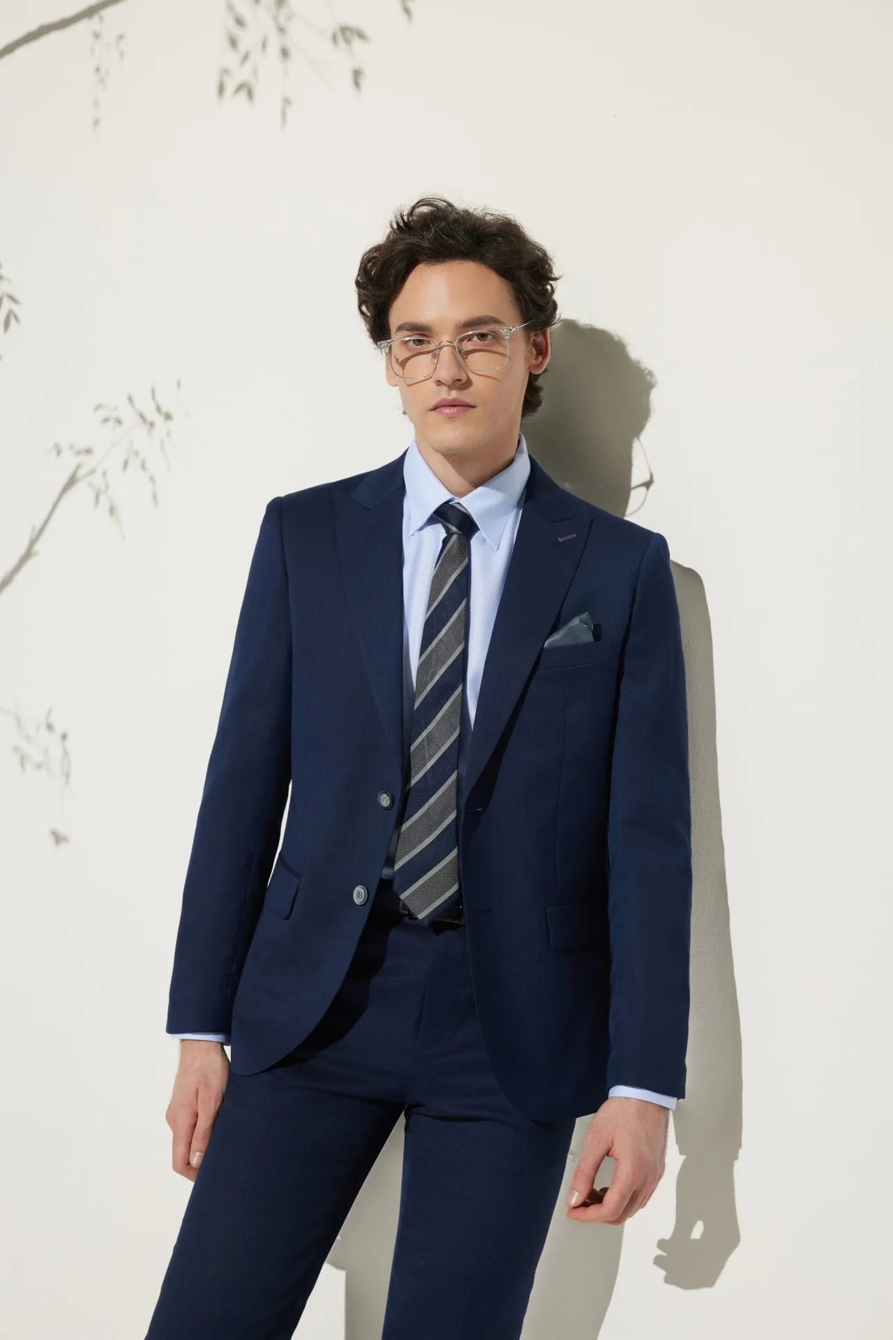 Multi-Way Stretch Smart Fit Herringbone Suit Blazer