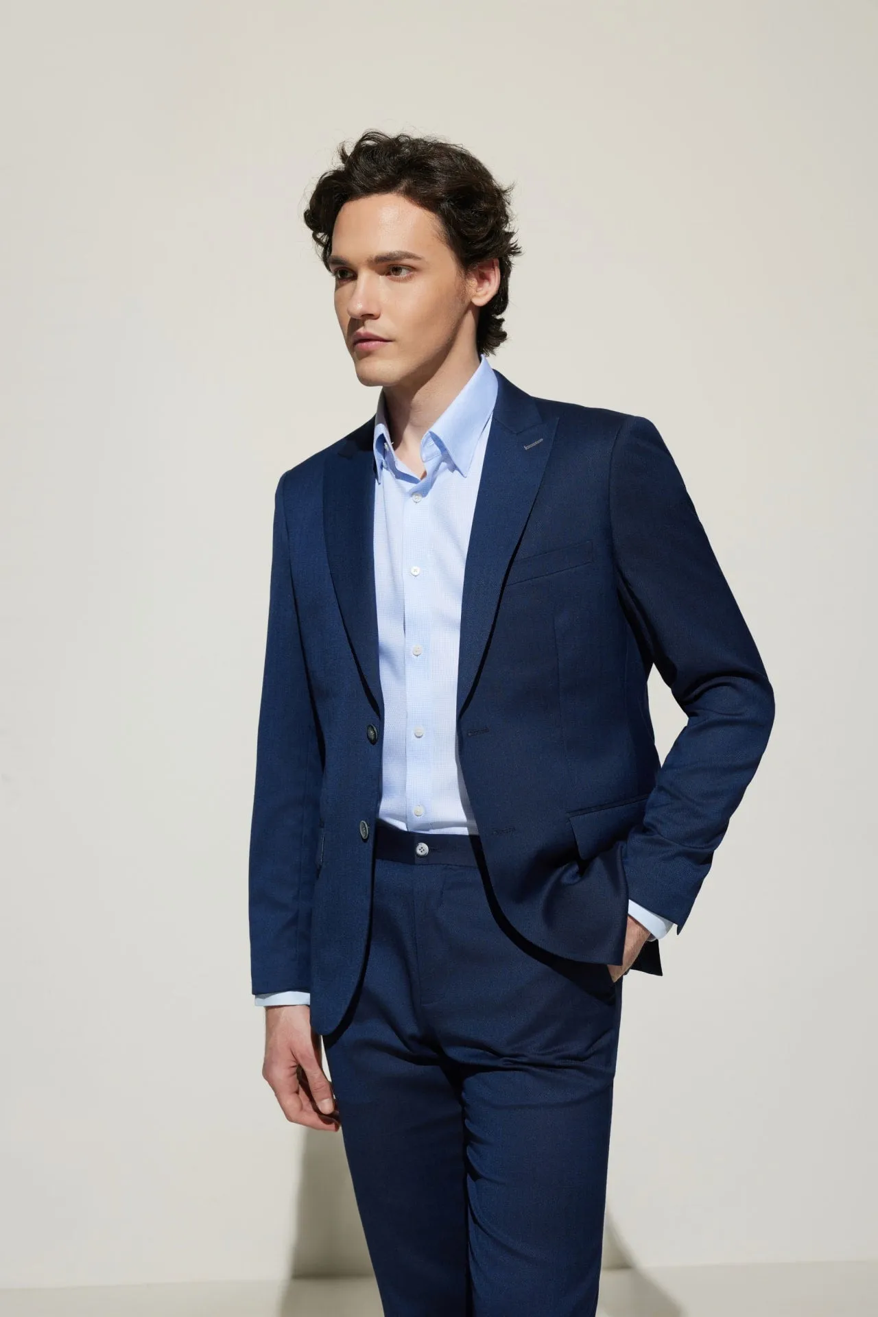 Multi-Way Stretch Smart Fit Herringbone Suit Blazer
