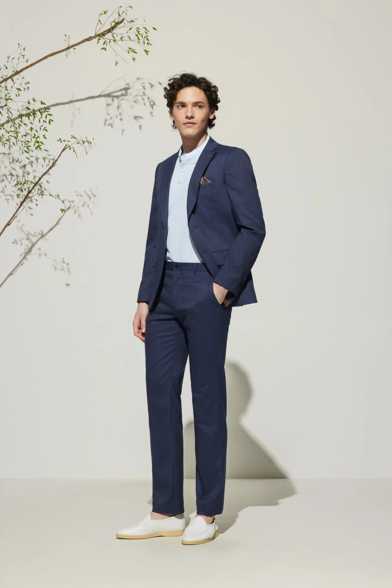 Multi-Way Stretch Smart Fit Texture Suit Blazer