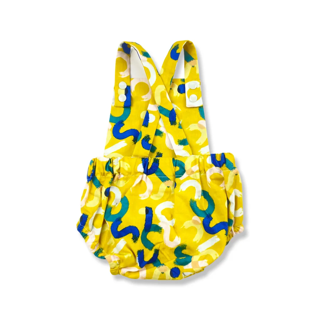 MUSTARD BRUSHSTROKE ROMPER