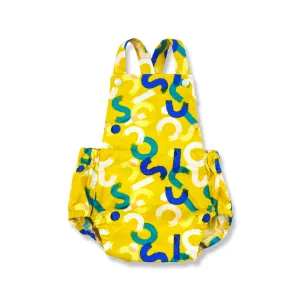 MUSTARD BRUSHSTROKE ROMPER
