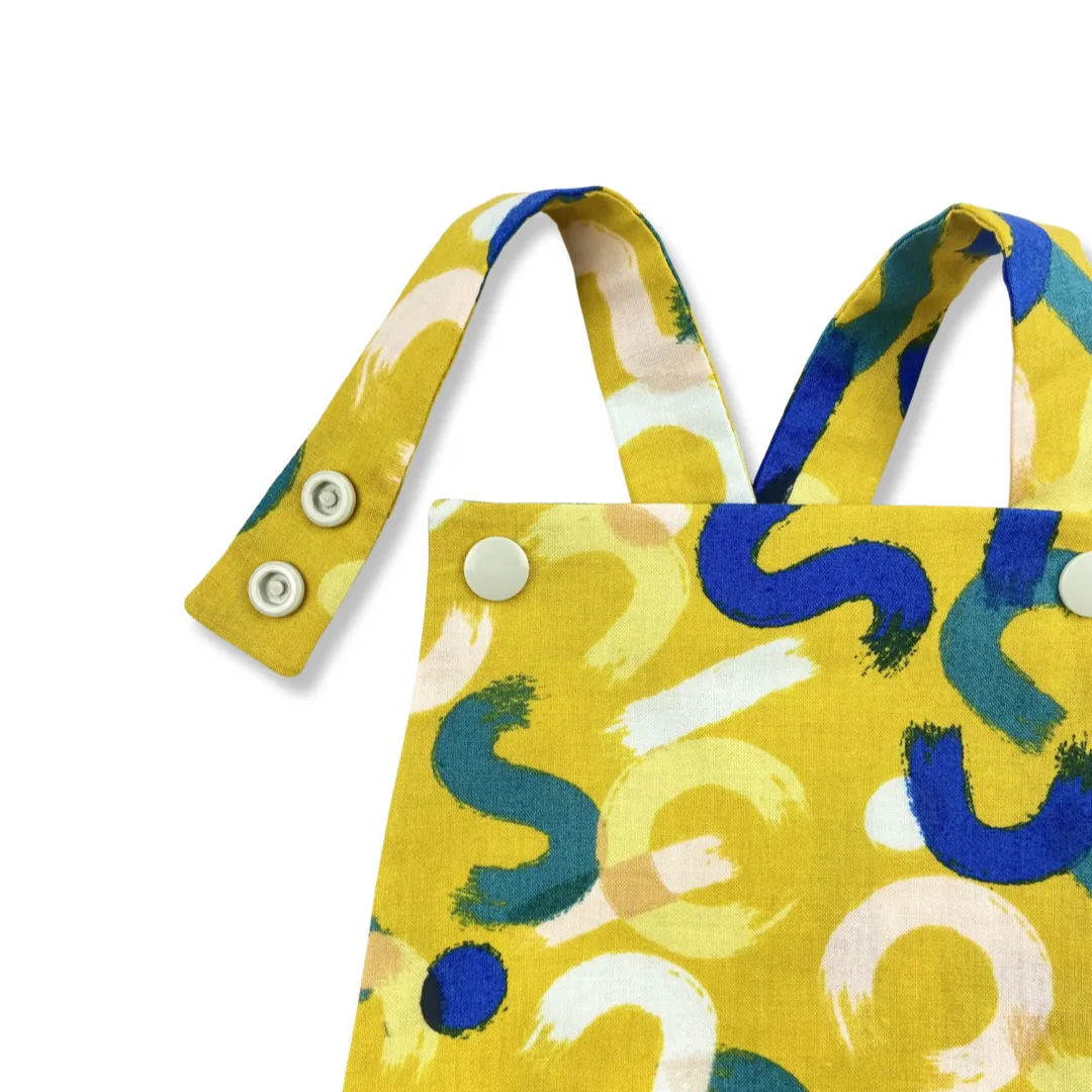 MUSTARD BRUSHSTROKE ROMPER