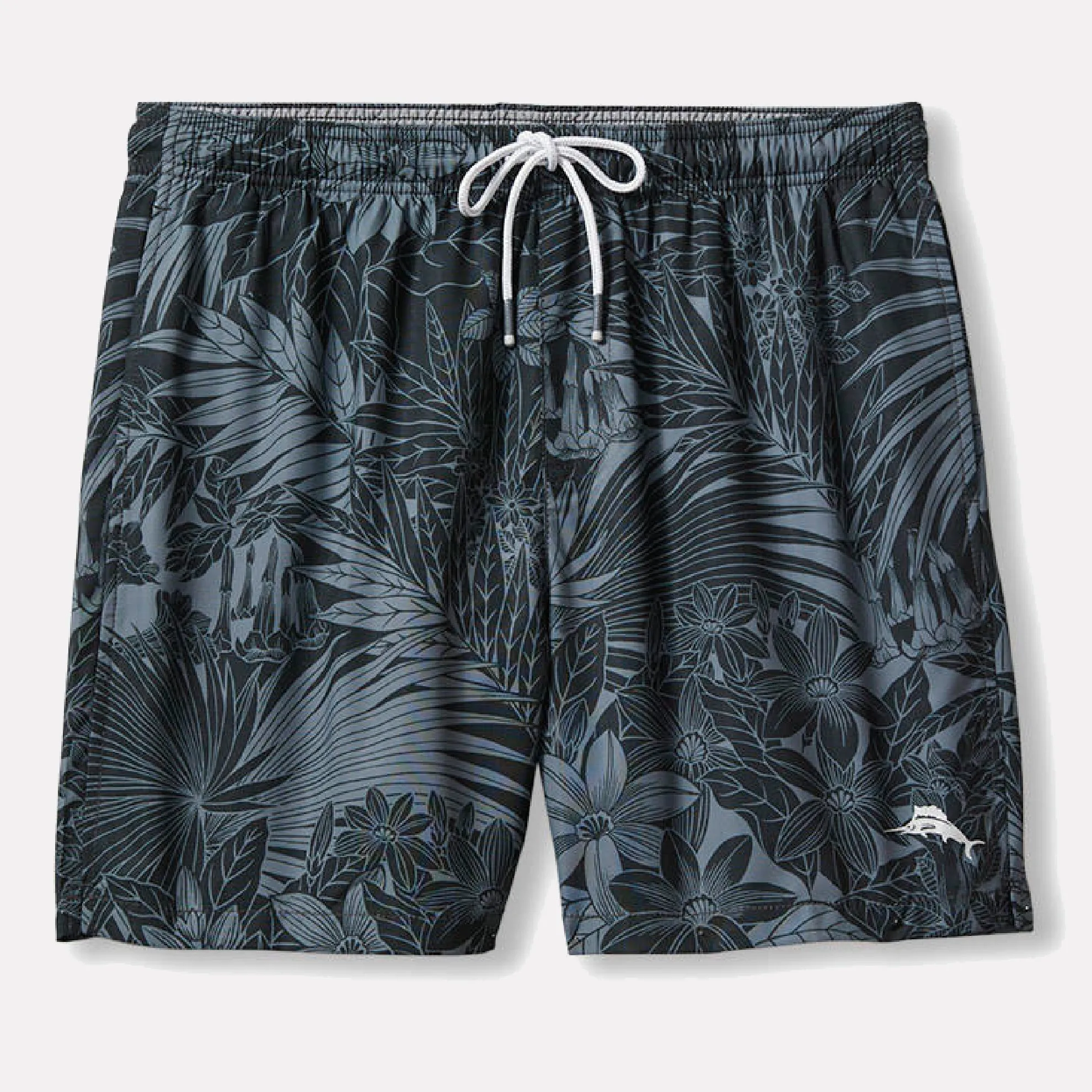 Naples Santiago Palms Short 6 in Swim Trunks / Black