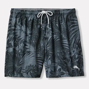 Naples Santiago Palms Short 6 in Swim Trunks / Black