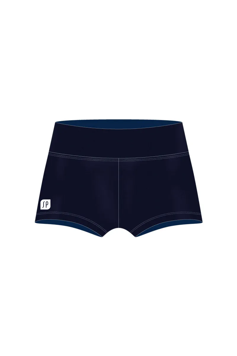 Navy Mystique Wide Waistband Shorts