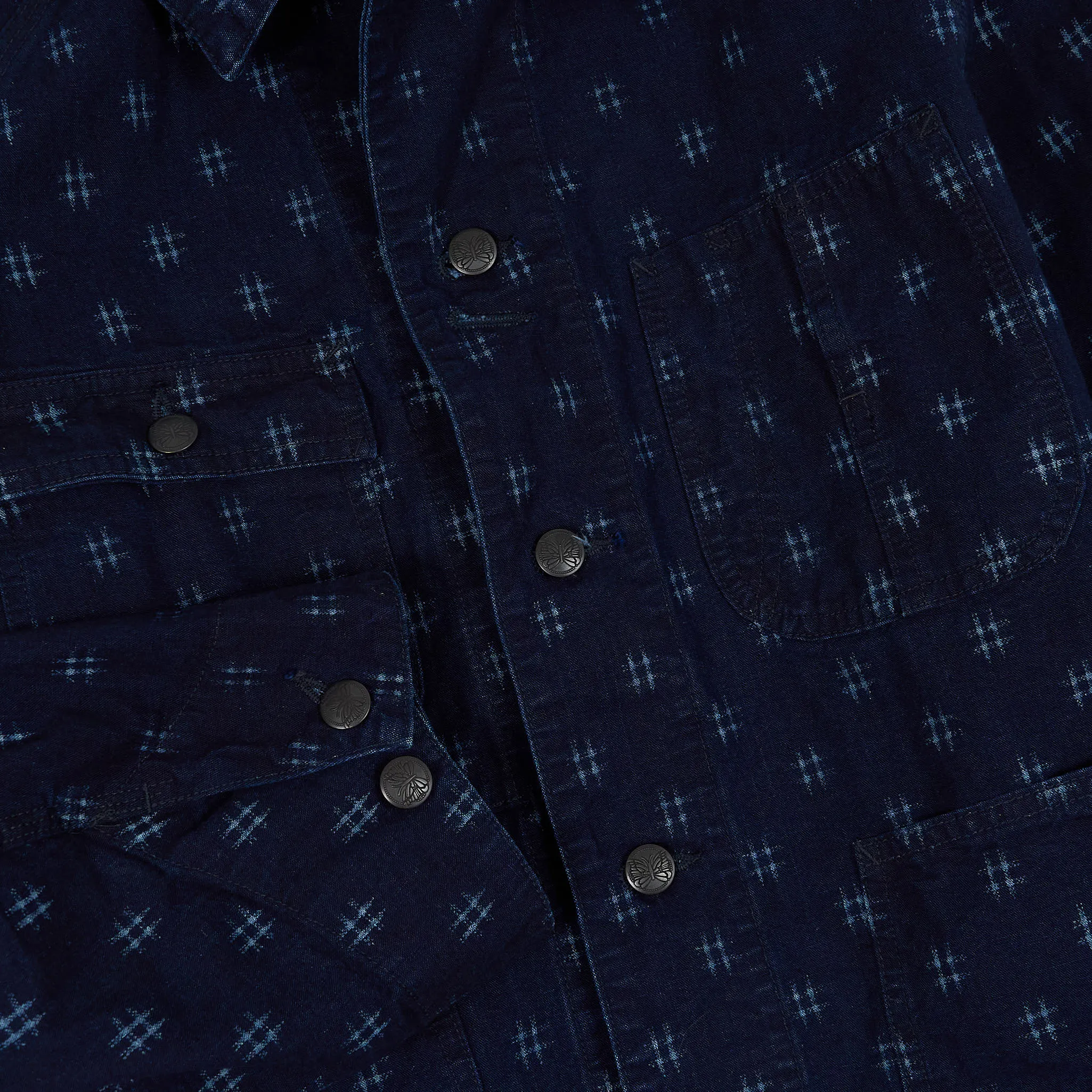 Needles Kasuri Multi Pocket Work Jacket