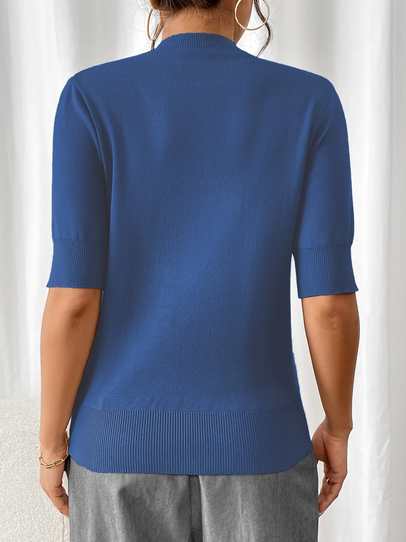 Nerissa | Ribbed Short-Sleeve Top
