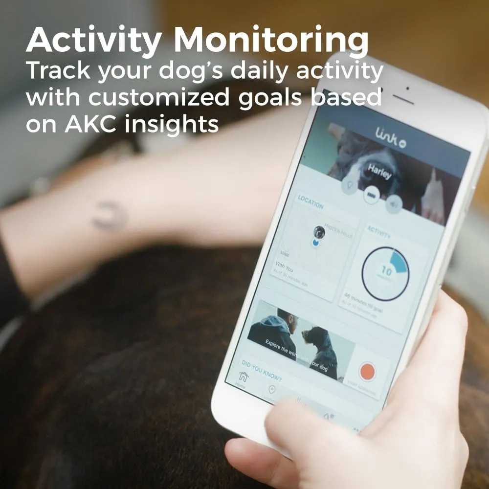 New Link AKC Smart Dog Collar - GPS Location Tracker, Activity Monitor, and More, Large Retails $150 US 