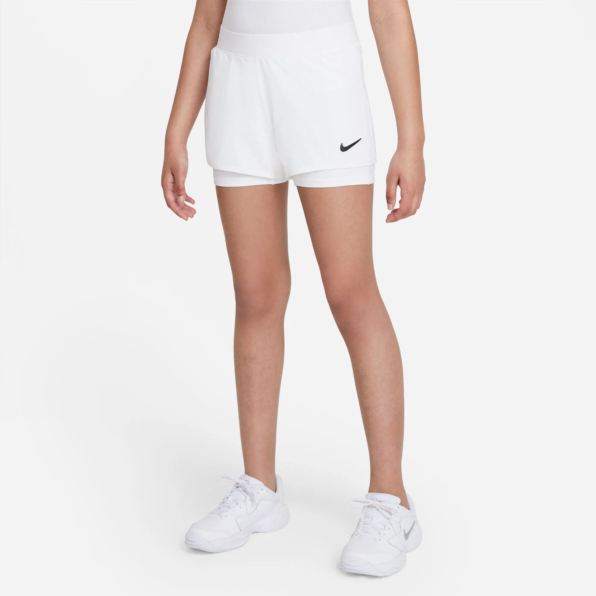 Nike Girls' Dri-FIT Victory Shorts (White/Black)