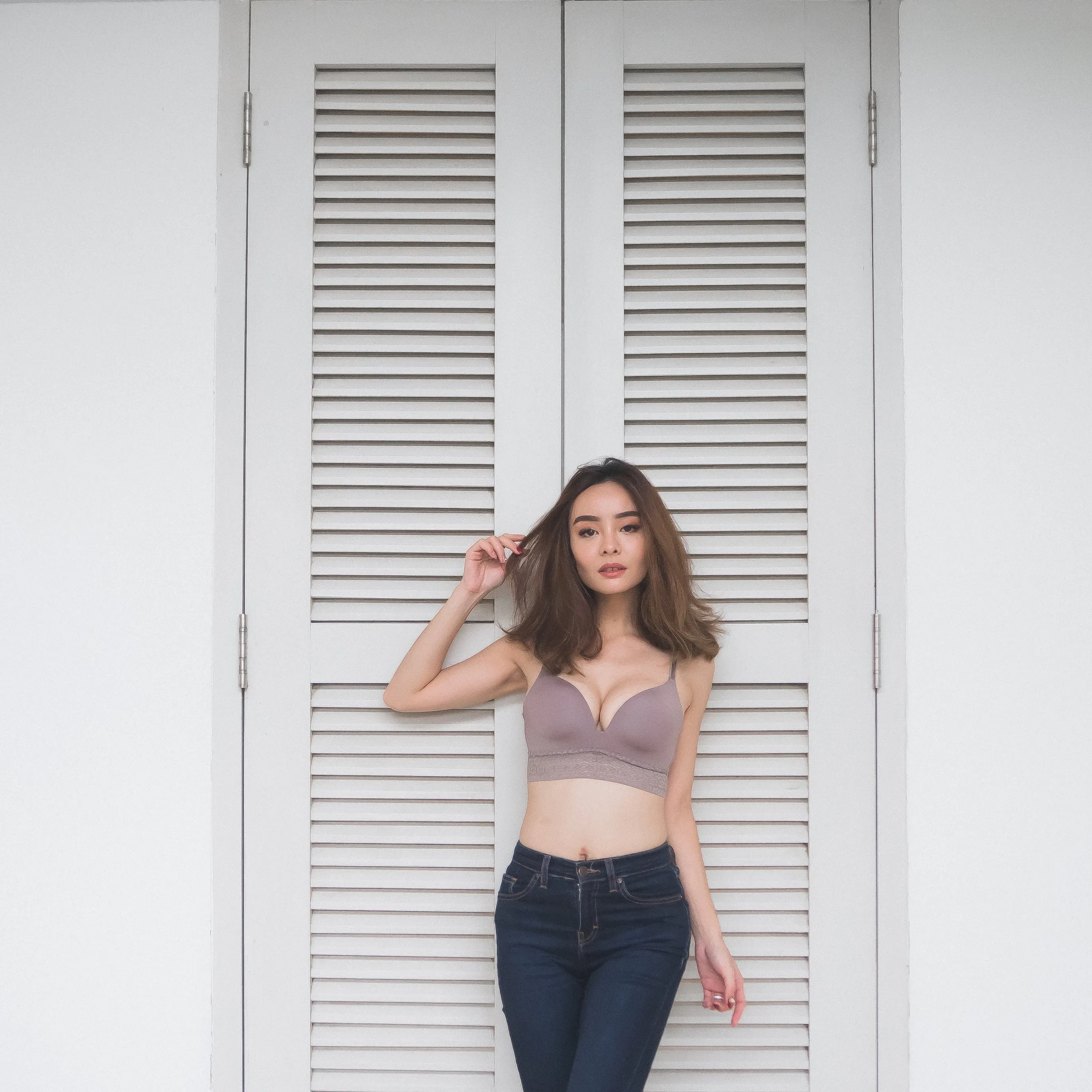 No-Wire Everyday Ultra Comfort Lace Trim T-Shirt Bra V2.0 in Muted Grey (Size XL only)