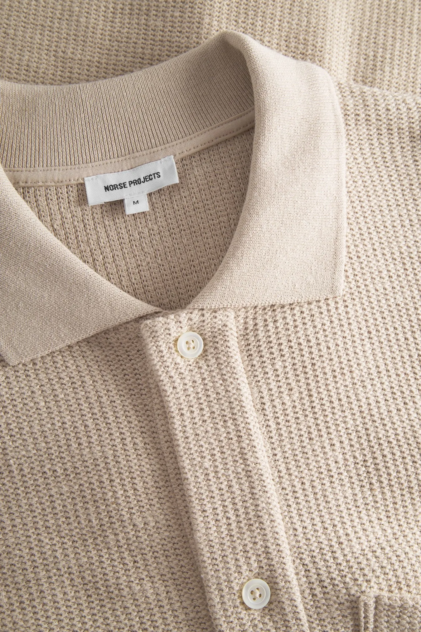 Norse Projects - Gustav Crochet Jersey Shirt - Oatmeal