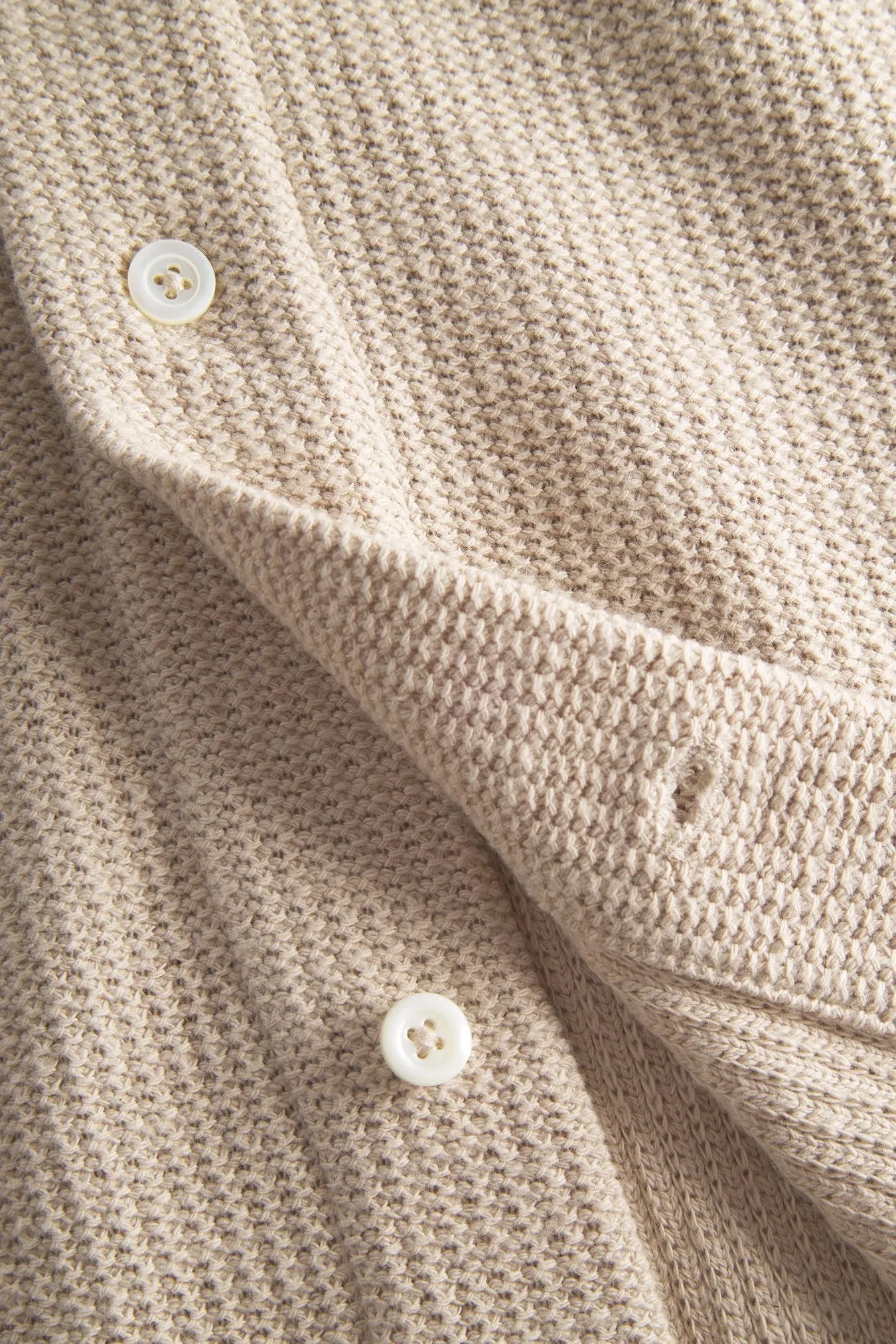 Norse Projects - Gustav Crochet Jersey Shirt - Oatmeal