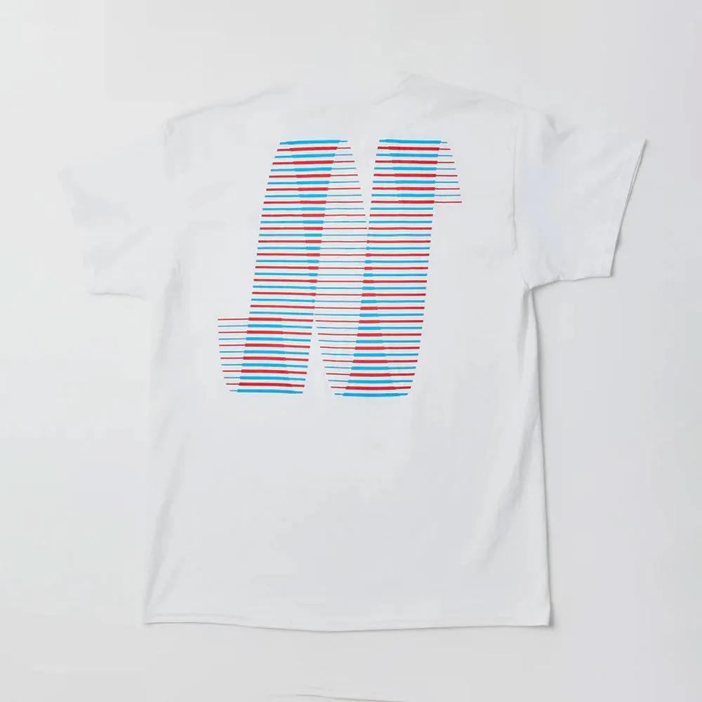 North 'N Logo' T-Shirt (White / Blue / Red)
