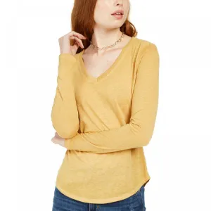 NWT Ultra Flirt Women's Long Sleeve Textured Boyfriend T-Shirt. RK312906MC Small
