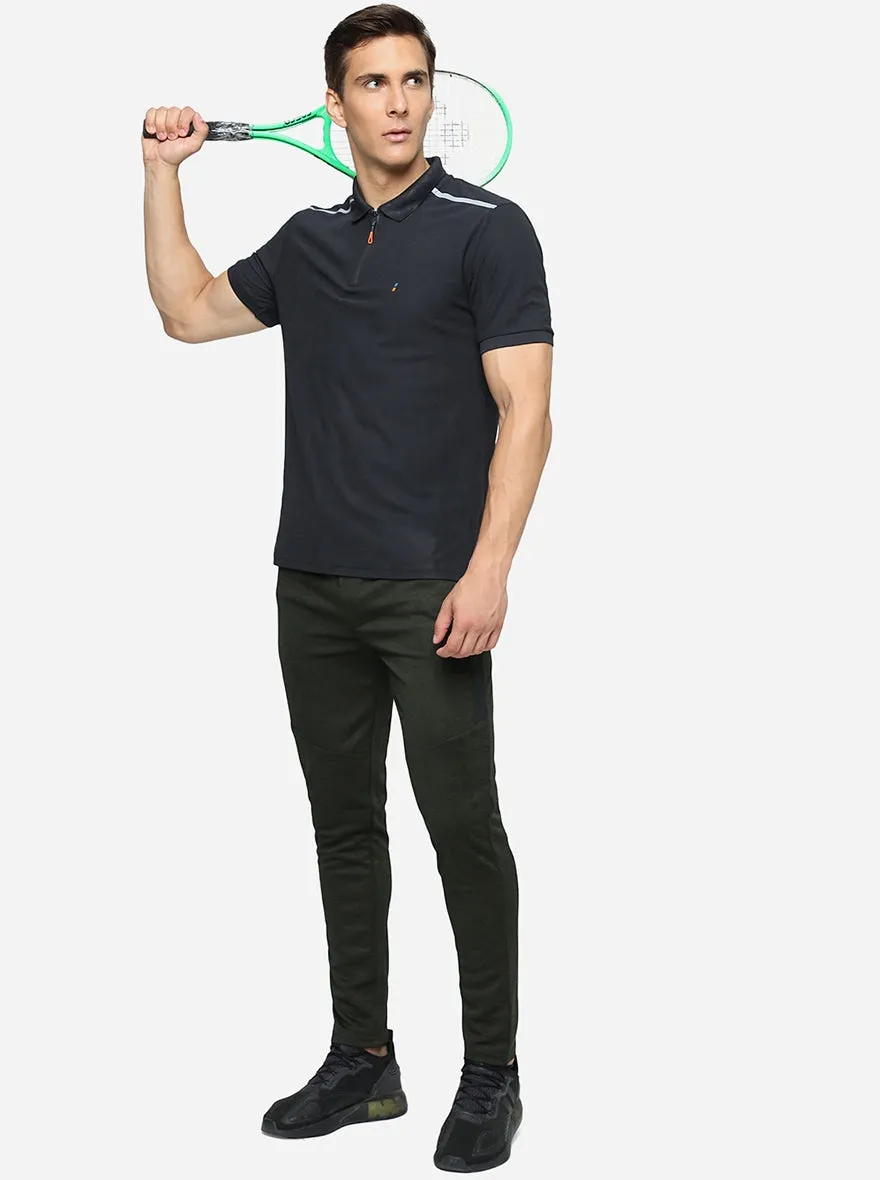 Olive Solid Slim Fit Track Pant | Jade Play