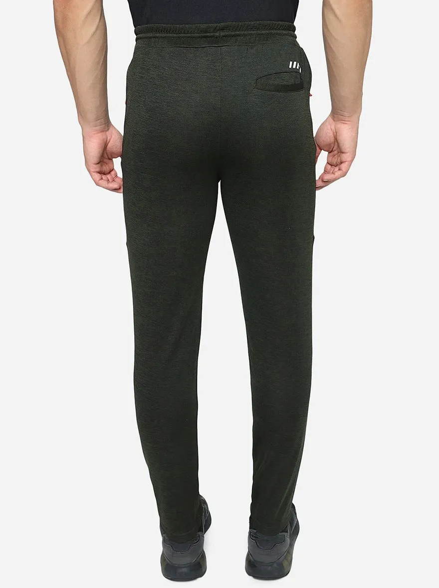 Olive Solid Slim Fit Track Pant | Jade Play
