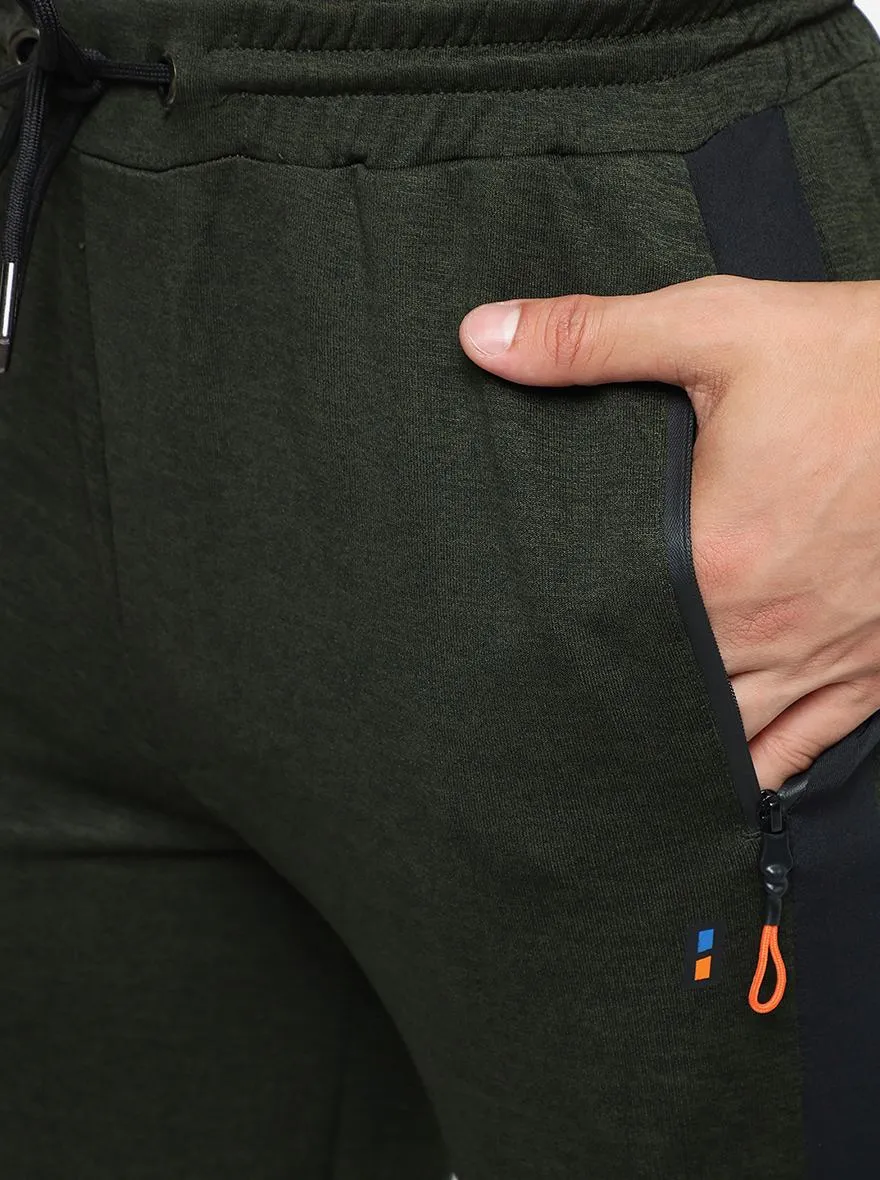 Olive Solid Slim Fit Track Pant | Jade Play