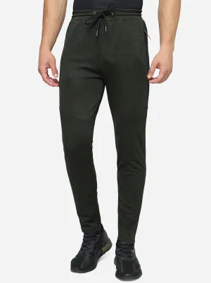 Olive Solid Slim Fit Track Pant | Jade Play