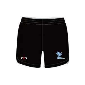 OLQP Curved Hem SlimFit HP Shorts Pro Black Girls/Ladies