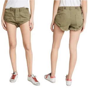 One Teaspoon Militaire Bandits Cargo Khaki Denim Shorts - 31