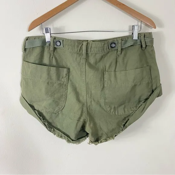 One Teaspoon Militaire Bandits Cargo Khaki Denim Shorts - 31