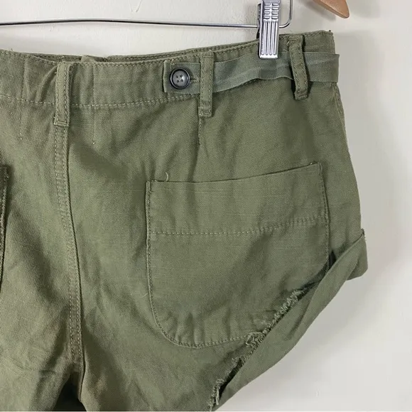 One Teaspoon Militaire Bandits Cargo Khaki Denim Shorts - 31