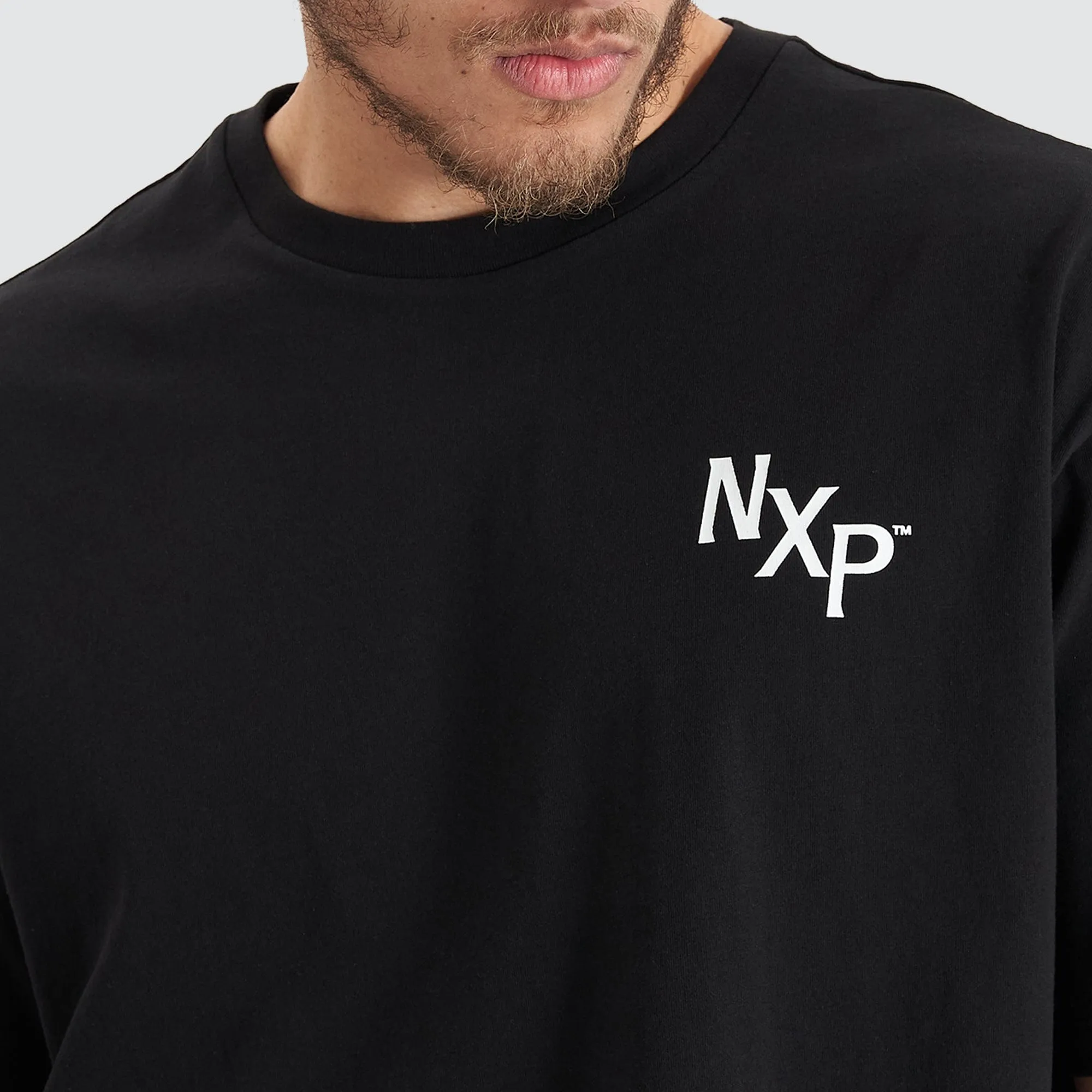 Orbit Heavy Box Fit Tee Jet Black