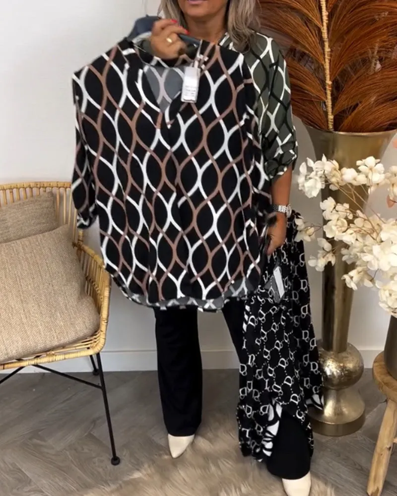 Oriana™ - Geometric Chic Blouse